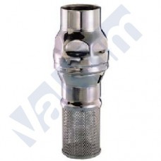 VALVULA DE RETENCION DE PIE, INOXIDABLE, ROSCADA, CROMAX